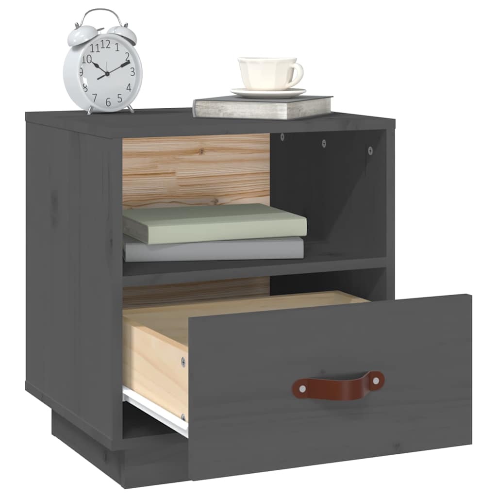 vidaXL Bedside Cabinet | Set of 2 | Grey 5