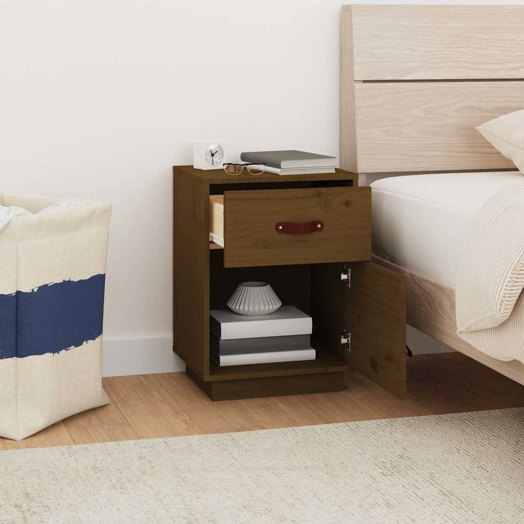vidaXL Bedside Cabinet | Honey brown 3