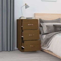 vidaXL Bedside Cabinet | Honey Brown | Solid Pine Wood | 40x40x75 cm 3