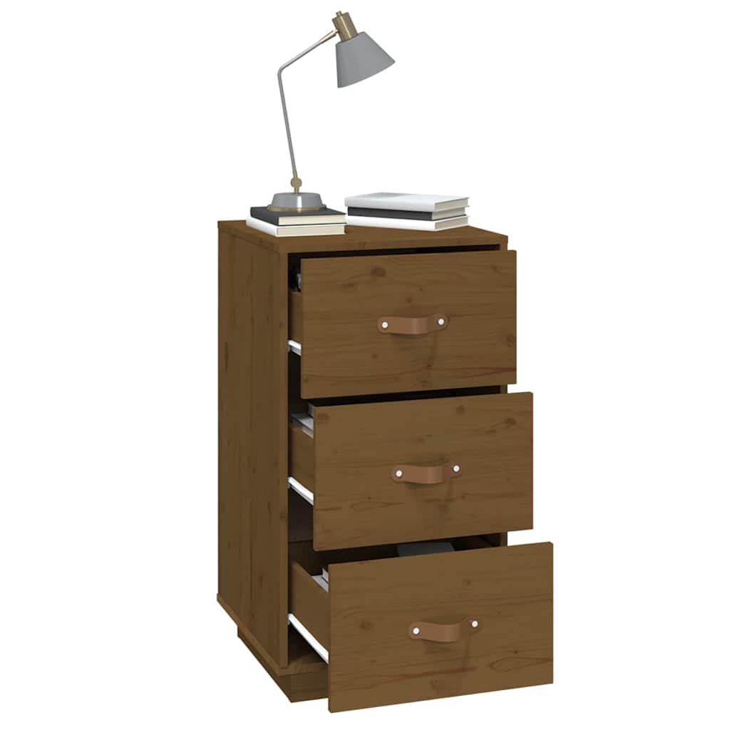 vidaXL Bedside Cabinet | Honey Brown | Solid Pine Wood | 40x40x75 cm 4