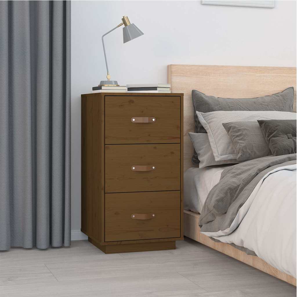 vidaXL Bedside Cabinet | Honey Brown | Solid Pine Wood | 40x40x75 cm 1