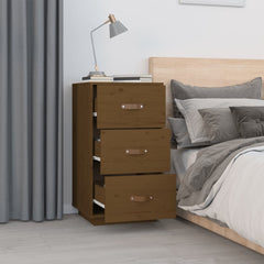 vidaXL Bedside Cabinets 2 pcs Honey Brown 40x40x75 cm Solid Wood Pine 4