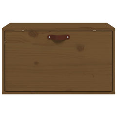 vidaXL Wall Cabinet Honey Brown 60x30x35 cm Solid Wood Pine 3