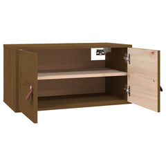 vidaXL Wall Cabinet Honey Brown 60x30x30 cm Solid Wood Pine 5