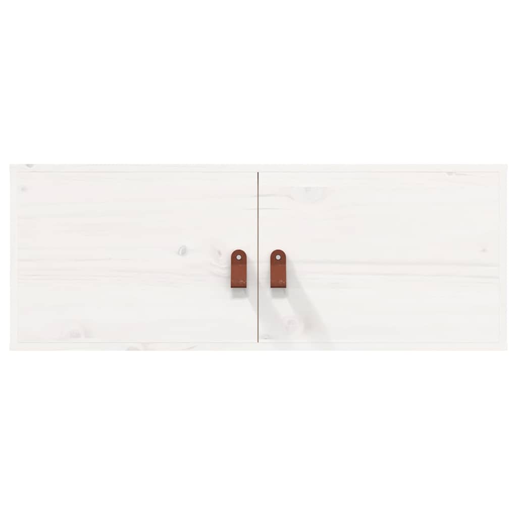 vidaXL Wall Cabinet White 80x30x30 cm Solid Wood Pine 4