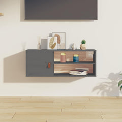 Wall Cabinet 80x30x30 cm Solid Wood Pine Grey 1