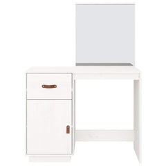 vidaXL Dressing Table White 95x50x134 cm Solid Wood Pine 6