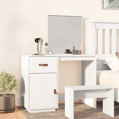Dressing Table Solid Wood Pine in White