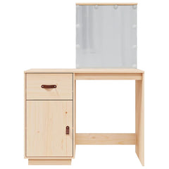 vidaXL Dressing Table with LED 95x50x133.5 cm Solid Wood Pine 6