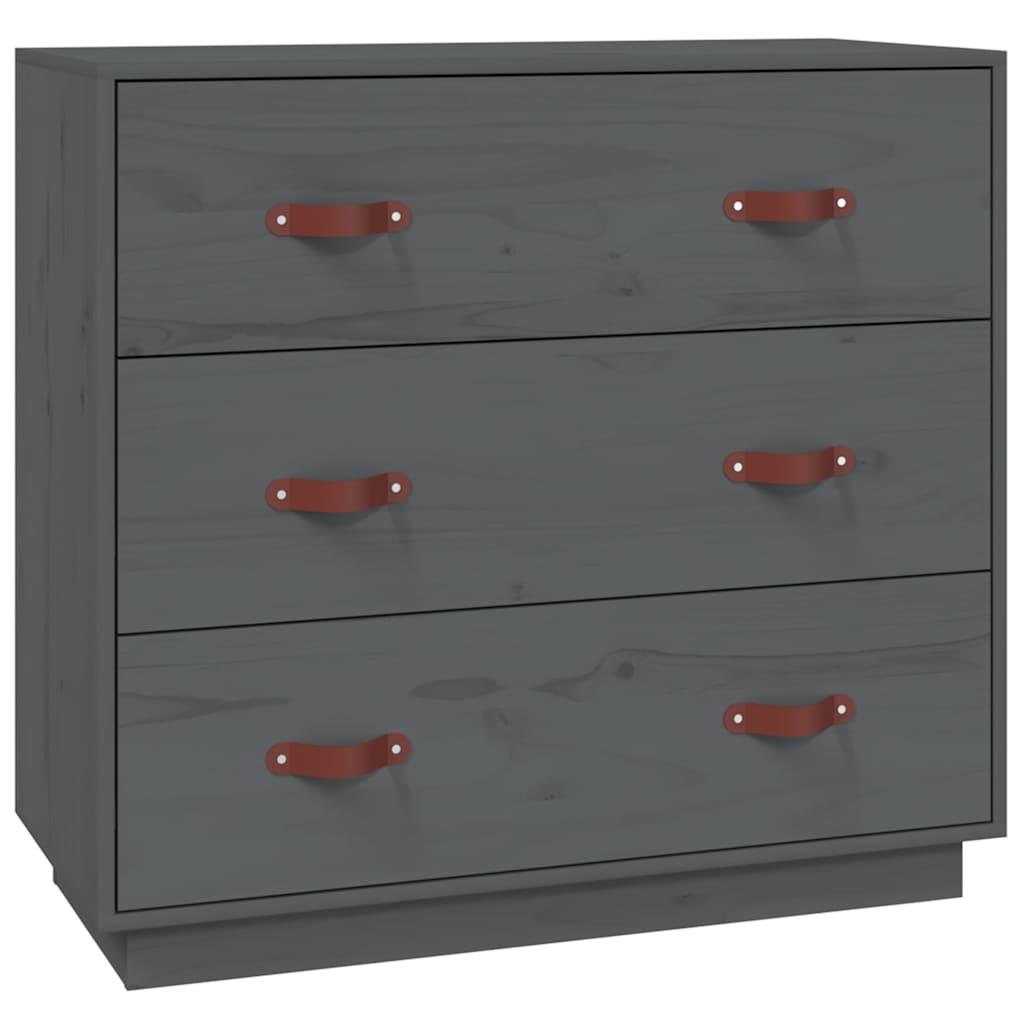 Sideboard 80x40x75 cm Solid Wood Pine Grey