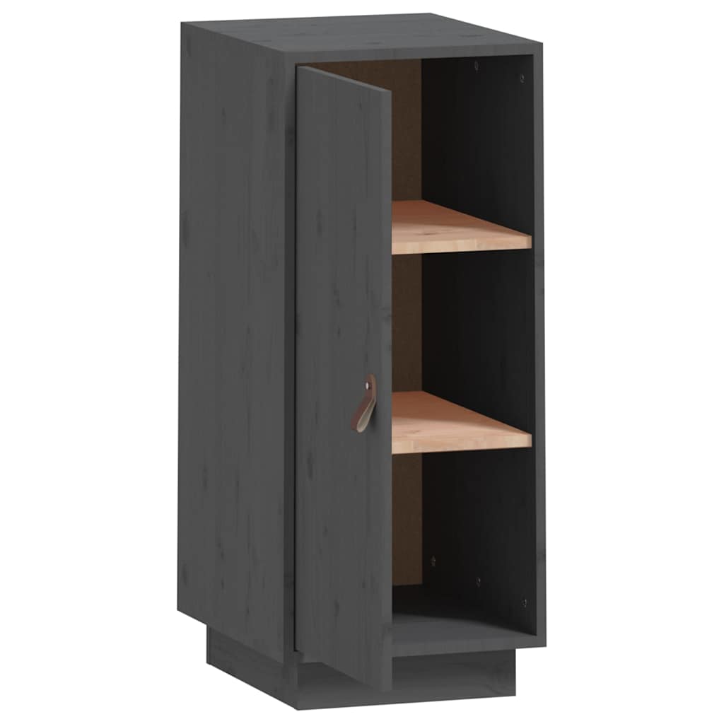vidaXL Sideboard Grey 34x40x75 cm Solid Wood Pine 4