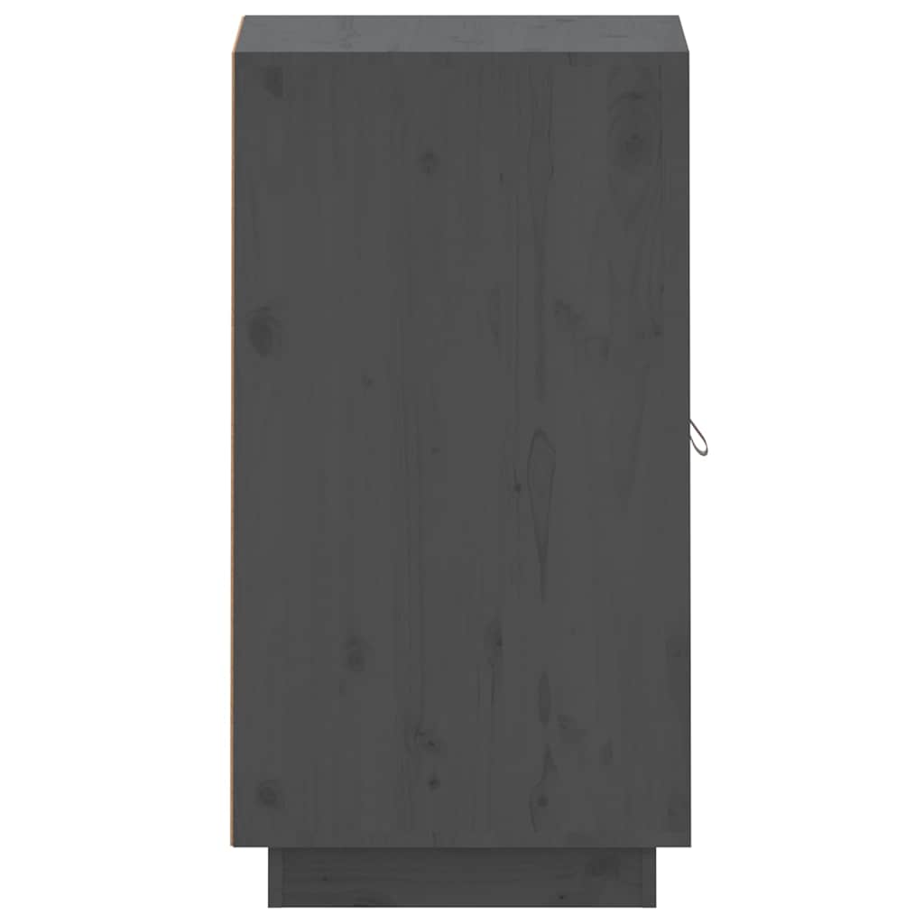 vidaXL Sideboard Grey 34x40x75 cm Solid Wood Pine 5