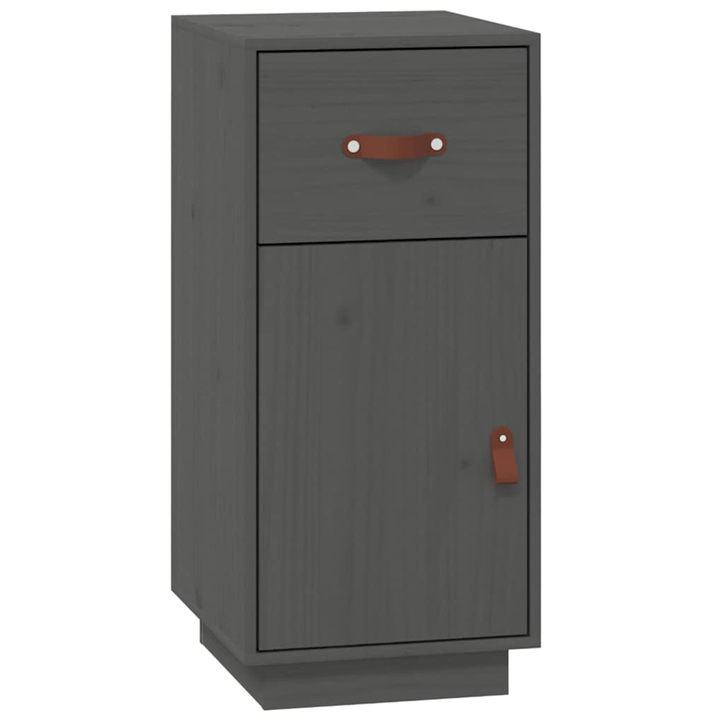 vidaXL Sideboard Grey 34x40x75 cm Solid Wood Pine 2