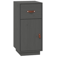 vidaXL Sideboard Grey 34x40x75 cm Solid Wood Pine 2