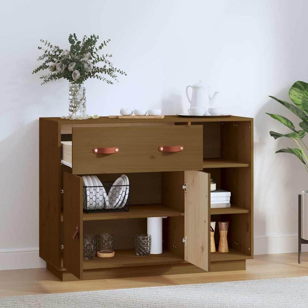 Sideboard 98,5x40x75 cm Solid Wood Pine Honey brown