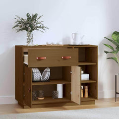 Sideboard 98,5x40x75 cm Solid Wood Pine Honey brown