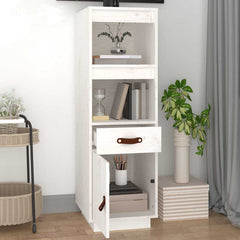 vidaXL Highboard White 34x40x108,5 cm Solid Wood Pine 3