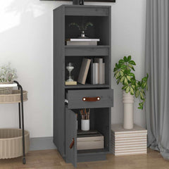 vidaXL Highboard Grey 34x40x108,5 cm Solid Wood Pine 3