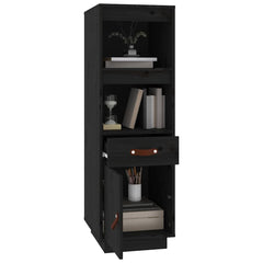 vidaXL Highboard Black 34x40x108,5 cm Solid Wood Pine 4