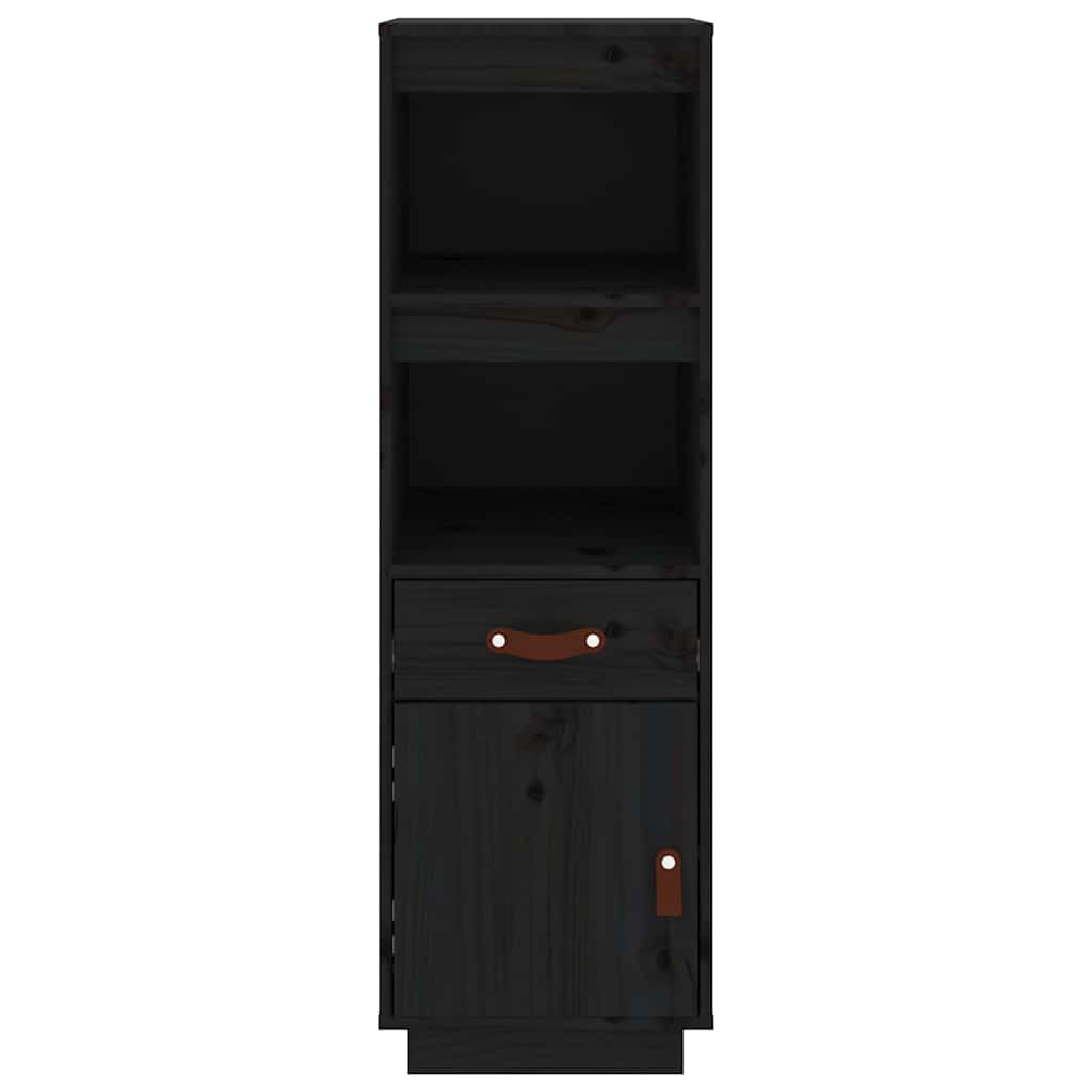 vidaXL Highboard Black 34x40x108,5 cm Solid Wood Pine 5