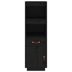 vidaXL Highboard Black 34x40x108,5 cm Solid Wood Pine 5