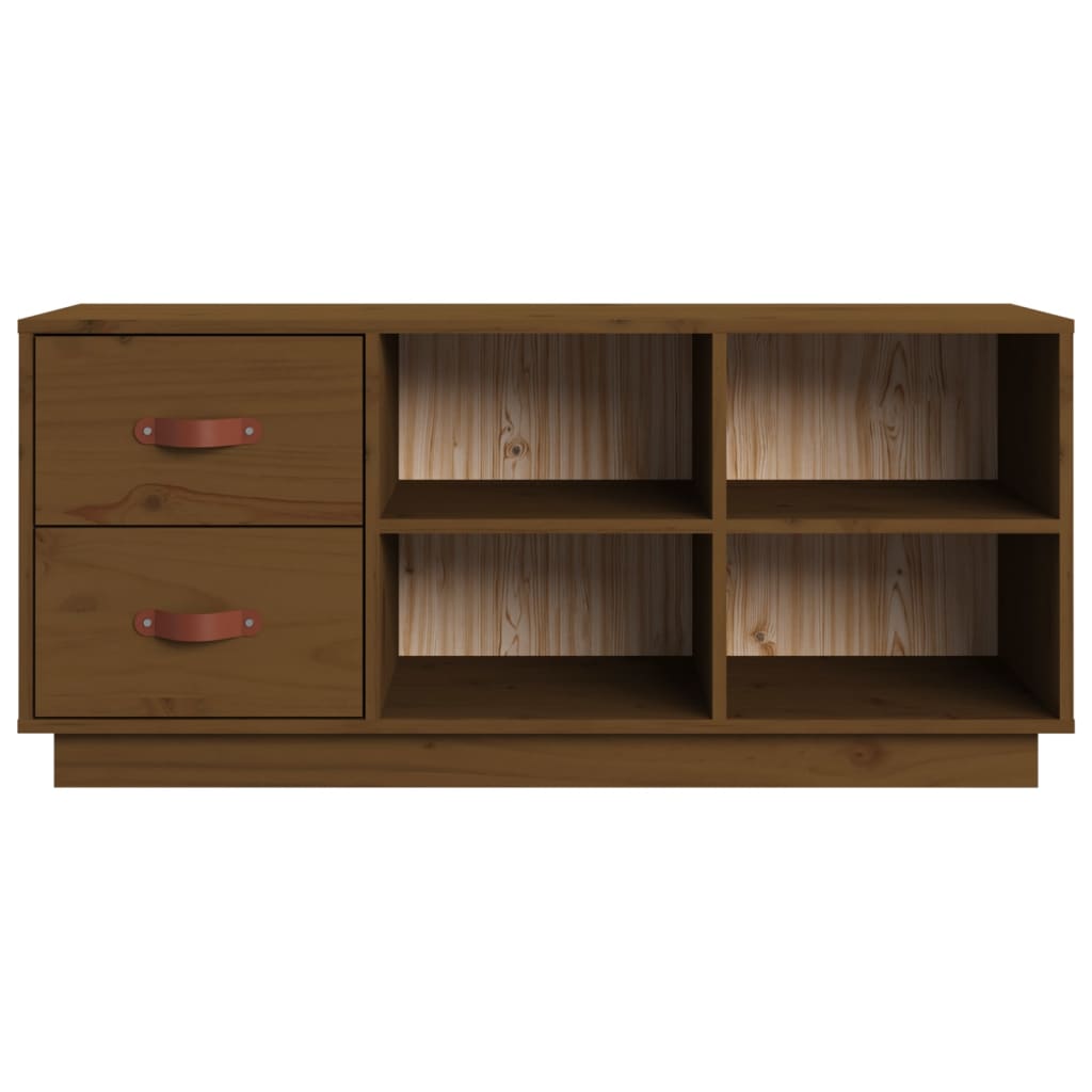 vidaXL Shoe Bench | Honey brown | Solid pine wood | 100 cm x 34 cm x 45 cm 6