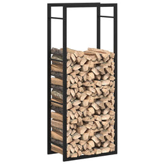 vidaXL Firewood Rack Matt Black 50x28x132 cm Steel 4