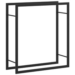 vidaXL Firewood Rack Matt Black 80x28x86 cm Steel 2