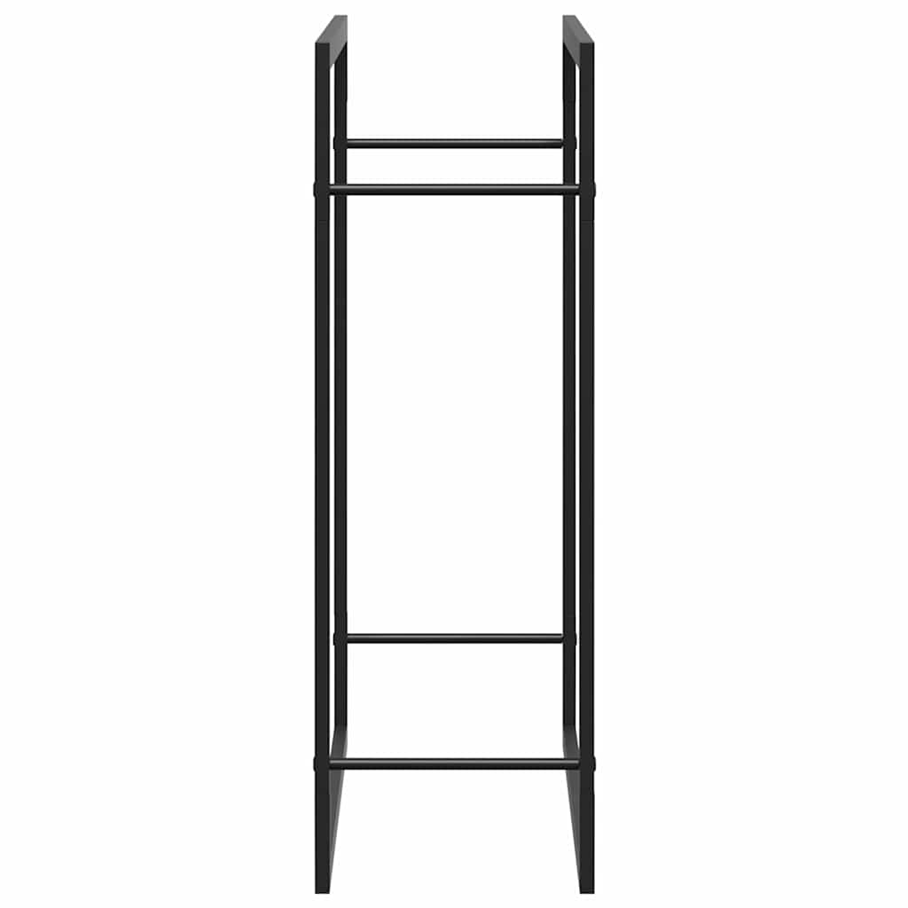 vidaXL Firewood Rack Matt Black 80x28x86 cm Steel 6