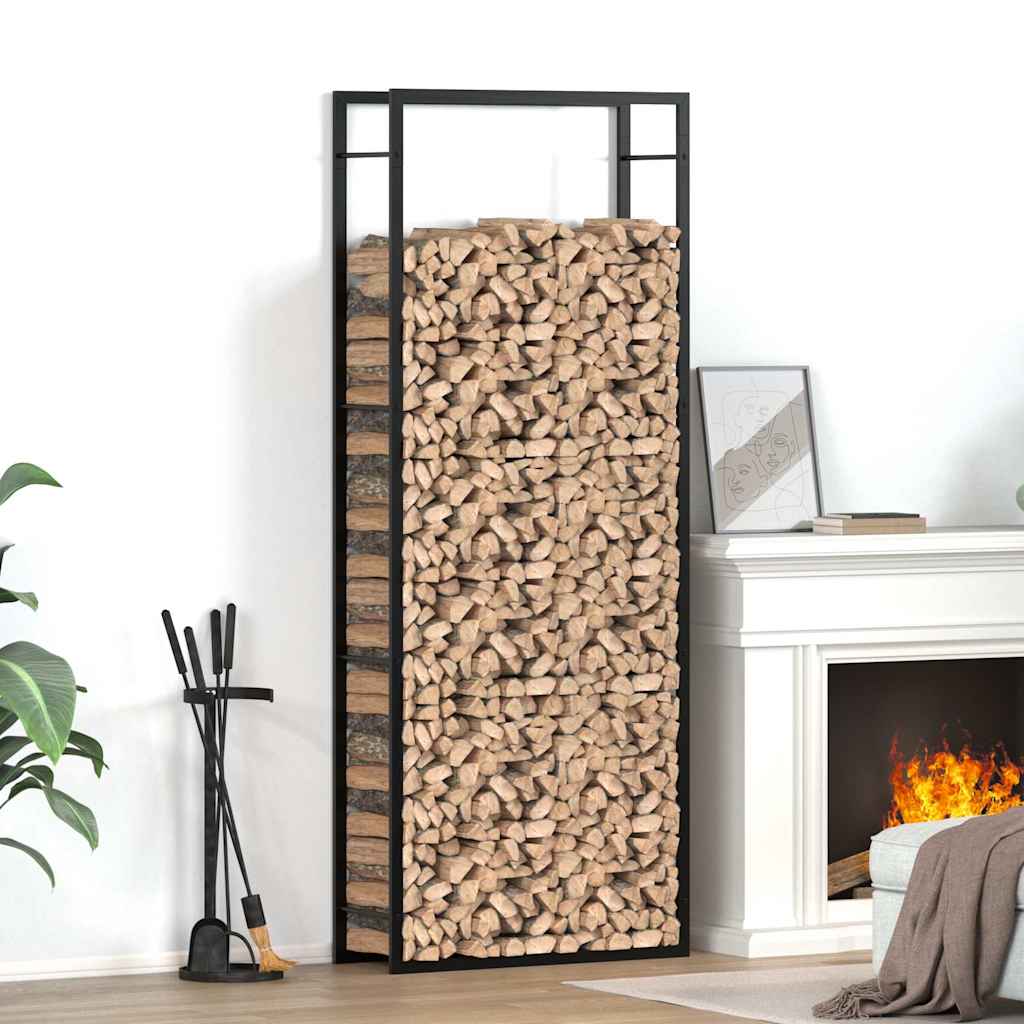 vidaXL Firewood Rack Matt Steel