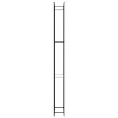 vidaXL Firewood Rack Matt Black 110x28x312 cm Steel 6