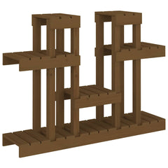 vidaXL Plant Stand Honey Brown 104.5x25x77.5 cm Solid Wood Pine 2