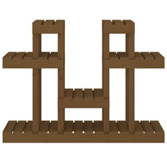 vidaXL Plant Stand Honey Brown 104.5x25x77.5 cm Solid Wood Pine 5