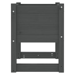 vidaXL Planters 2 pcs Grey 40x40x52.5 cm Solid Wood Pine 6
