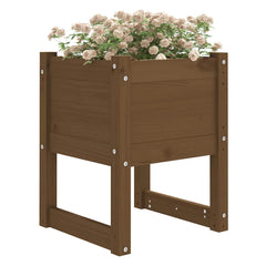 vidaXL Planters 2 pcs Honey Brown 40x40x52.5 cm Solid Wood Pine 3