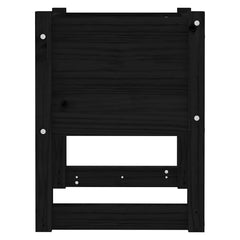 vidaXL Planters 2 pcs Black 40x40x52.5 cm Solid Wood Pine 6