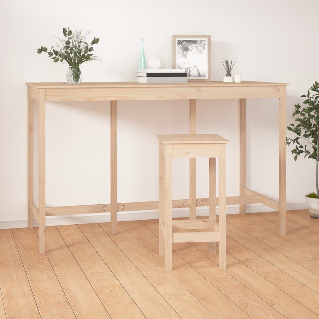 vidaXL Bar Table 180x80x110 cm Solid Wood Pine 6
