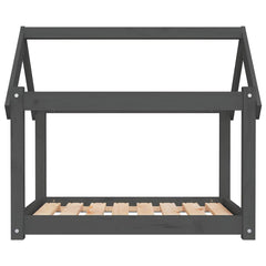 vidaXL Dog Bed Grey 81x60x70 cm Solid Wood Pine 5