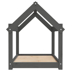 vidaXL Dog Bed Grey 81x60x70 cm Solid Wood Pine 6
