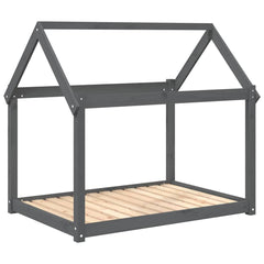 vidaXL Dog Bed Grey 111x80x100 cm Solid Wood Pine 2