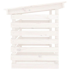 vidaXL Firewood Rack White 108x73x79 cm Solid Wood Pine 6