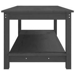 vidaXL Coffee Table Grey 110x55x45 cm Solid Wood Pine 5