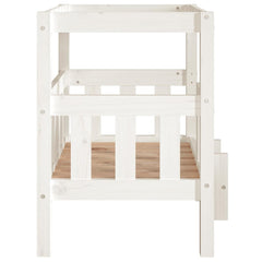 vidaXL Dog Bed White 65.5x50.5x70 cm Solid Wood Pine 6