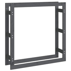 vidaXL Firewood Rack Grey 100x25x100 cm Solid Wood Pine 2