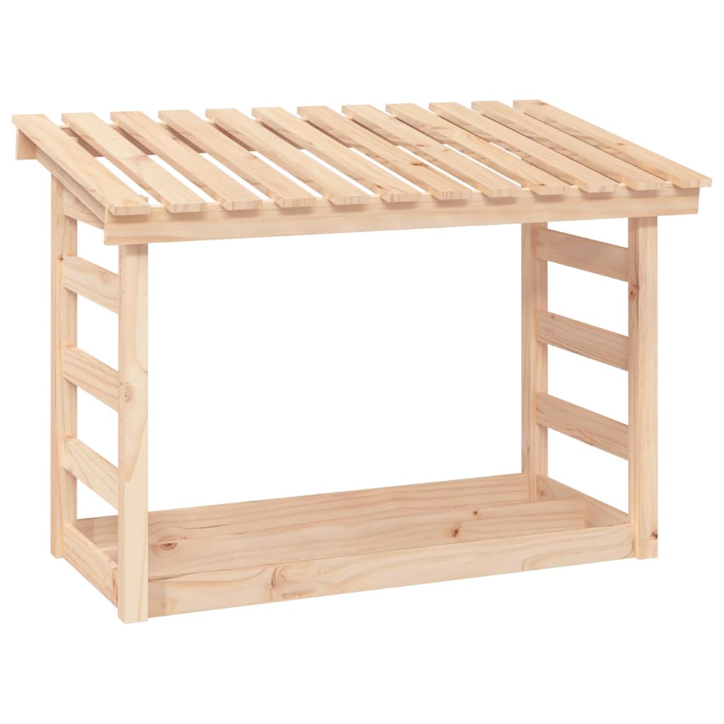 Firewood Rack 108x64,5x78 cm Solid Wood Pine Natural