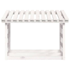 vidaXL Firewood Rack White 108x64.5x78 cm Solid Wood Pine 5