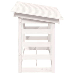 vidaXL Firewood Rack White 108x64.5x78 cm Solid Wood Pine 6