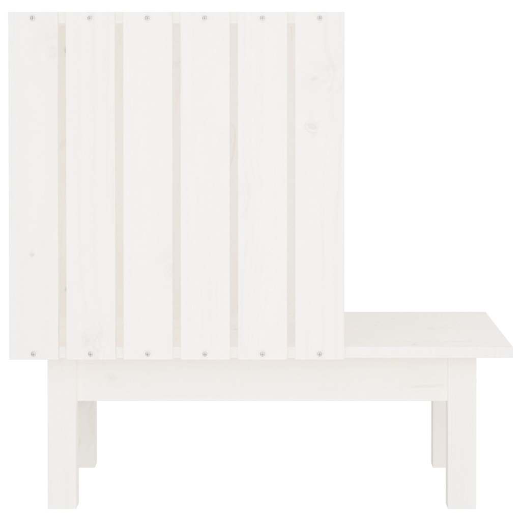 Cat House 60x36x60 cm Solid Wood Pine White