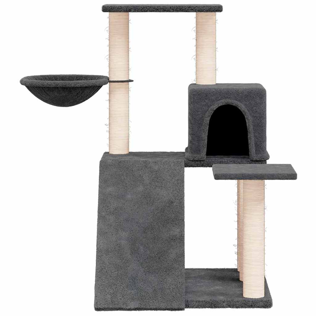 vidaXL Cat Tree with Sisal Scratching Posts Dark Grey 82 cm 3