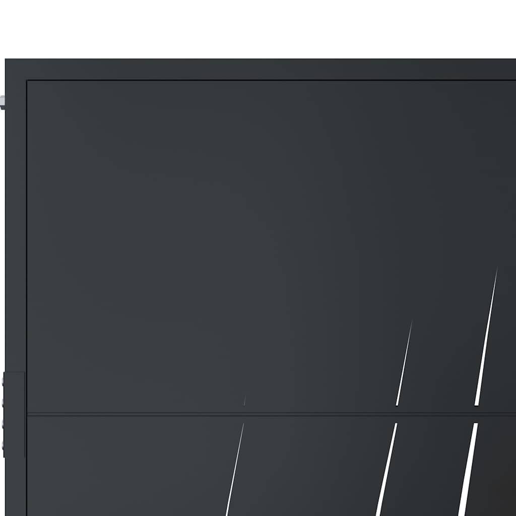 Garden Gate Anthracite Steel Grass Design 100 x 150 cm